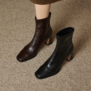 Stretch Sock Boots with Chunky Heel and Platform - Style o.html